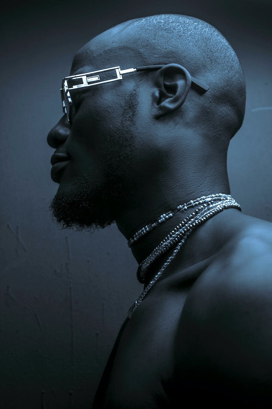 trendy black man with accessories